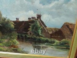 Antique Oil Painting, French Barbizon School, Brittany, Normandy, 19th Century