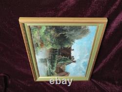 Antique Oil Painting, French Barbizon School, Brittany, Normandy, 19th Century