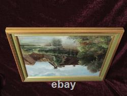 Antique Oil Painting, French Barbizon School, Brittany, Normandy, 19th Century