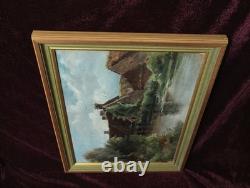 Antique Oil Painting, French Barbizon School, Brittany, Normandy, 19th Century
