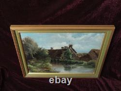 Antique Oil Painting, French Barbizon School, Brittany, Normandy, 19th Century