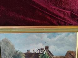 Antique Oil Painting, French Barbizon School, Brittany, Normandy, 19th Century