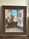 Antique Oil Painting On Board Marcel Destrain (1980) A Street Of St Tropez