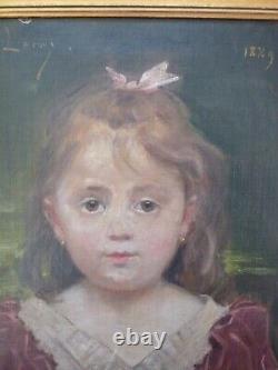 Antique Oil Painting On Canvas By Etienne Leroy