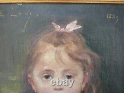 Antique Oil Painting On Canvas By Etienne Leroy