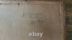 Antique Oil Painting On Sign Signed Michel Hernandez /brignogan Bretagne