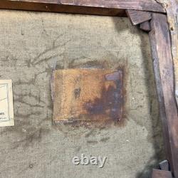 Antique Oil Painting on Canvas, English Landscape, Gilt Frame, Early 20th Century