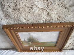 Antique Oil Painting on Panel, Landscape with Figures, Barbizon School