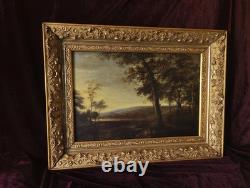 Antique Oil Painting on Wood, Flemish School of Barbizon, 17th–18th–19th Century