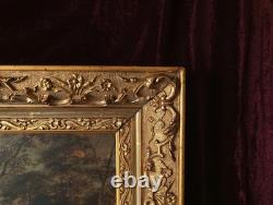 Antique Oil Painting on Wood, Flemish School of Barbizon, 17th–18th–19th Century