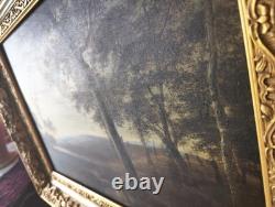 Antique Oil Painting on Wood, Flemish School of Barbizon, 17th–18th–19th Century