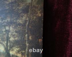 Antique Oil Painting on Wood, Flemish School of Barbizon, 17th–18th–19th Century