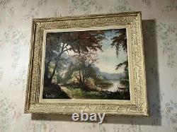 Antique Painting Beautiful Oil On Canvas Signed