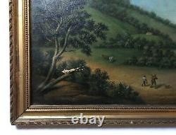 Antique Painting By Lecor, View Of The Islands, Oil On Canvas, Ecole Française XIX