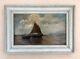 Antique Painting By Louis Etienne Timmermans, Marine, Oil On Canvas 19th