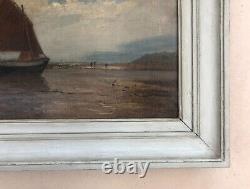 Antique Painting By Louis Etienne Timmermans, Marine, Oil On Canvas 19th