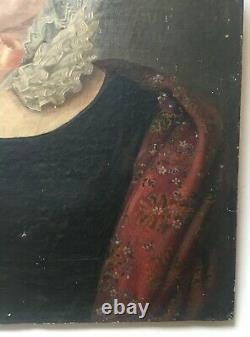 Antique Painting, Governing Portrait, Oil On Canvas, 19th