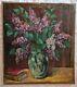 Antique Painting Of Beautiful Quality Oil On Canvas Lilas 51,5cm X57cm