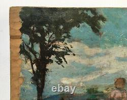 Antique Painting, Oil On Double-sided Panel, Impressionist, Nabis, Late 19th Century