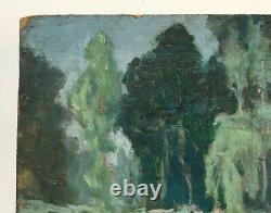 Antique Painting, Oil On Double-sided Panel, Impressionist, Nabis, Late 19th Century