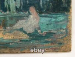 Antique Painting, Oil On Double-sided Panel, Impressionist, Nabis, Late 19th Century