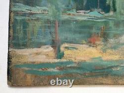 Antique Painting, Oil On Double-sided Panel, Impressionist, Nabis, Late 19th Century