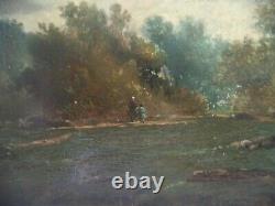 Antique Painting, Oil On Panel, Barbizon, Fontainebleau, 19th