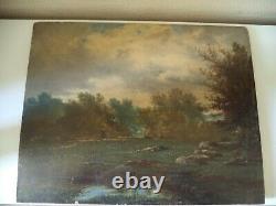 Antique Painting, Oil On Panel, Barbizon, Fontainebleau, 19th