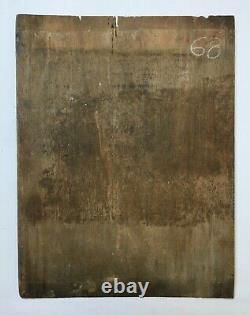 Antique Painting, Oil On Panel, Factory Workshop, Drawing, 19th Century