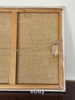 Antique Painting Oil on Canvas Baptism Scene Religious Art 60x52 cm Vintage