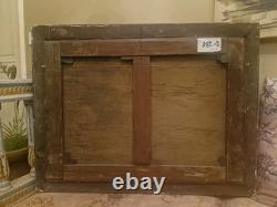 Antique Painting, Oil on Canvas, Landscape with Goats, Signed