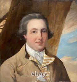 Antique Painting, Portrait Of A Gentile Englishman Early 19th