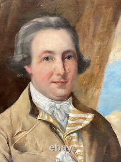 Antique Painting, Portrait Of A Gentile Englishman Early 19th