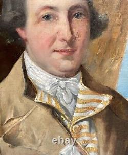 Antique Painting, Portrait Of A Gentile Englishman Early 19th
