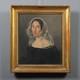 Antique Painting: Portrait Of A Young Woman, Oil On Canvas, 19th Century