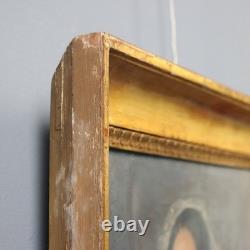 Antique Painting: Portrait of a Young Woman, Oil on Canvas, 19th Century
