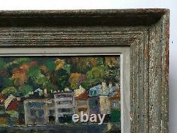 Antique Painting, Post-impressionist, Oil On Isolel, Frame Montparnasse, 20th