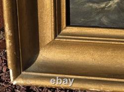 Antique Painting. Seascape with Sails, Oil on Wood Panel Antique Painting. Seascape with Sails, Oil on Wood Panel