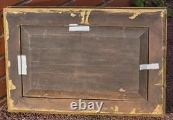 Antique Painting. Seascape with Sails, Oil on Wood Panel