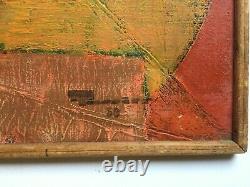 Antique Painting Signed, Important Oil On Canvas, Tennis Player, 20th
