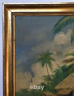 Antique Painting Signed, Vietnamese School, Oil On Canvas, Vietnam, Early 20th Century