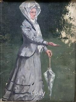 Antique Paintings, An Elegant Umbrella