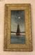 Antique Nighttime Marine Painting, Moonlight, Oil On Wood Panel, Circa 1900