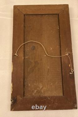 Antique nighttime marine painting, moonlight, oil on wood panel, circa 1900