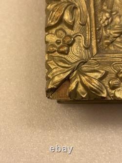 Antique nighttime marine painting, moonlight, oil on wood panel, circa 1900