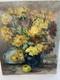 Antique Oil On Canvas Still Life, 20th Century, Signed, Oil Painting On Wood, Floral