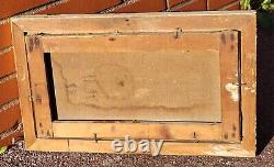 Antique painting signed 1889. Riverbank oil on canvas. To be restored.