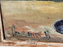 Antique painting signed. Bouquet of Flowers. Oil painting on canvas.