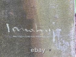 Antique signed painting. Portrait of a man. Signed oil painting on canvas