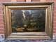 Antique Signed Painting. Woodland Landscape. Oil Painting On Wooden Panel